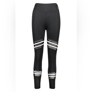 MESH STRIPE HIGH WAISTED LEGGINGS